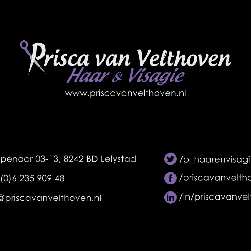 Prisca van Velthoven Haar en Visagie