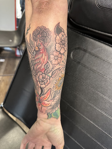 Explore shoulder tattoo idea, creative tattoo ideas in Blackwood, available at Candi Girl Ink