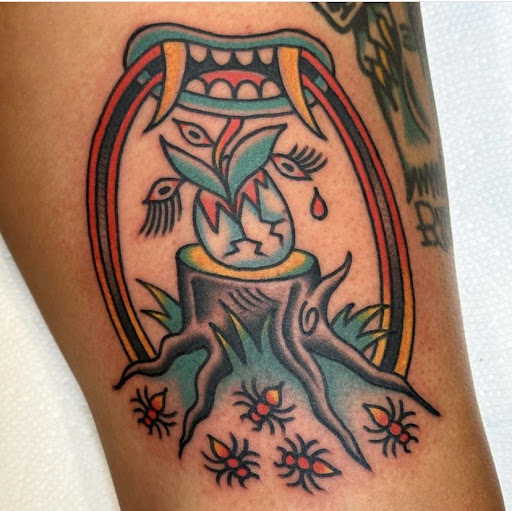 Explore cherry blossom tattoo ideas, creative tattoo ideas in North Providence, available at Cool Tattoo Shop