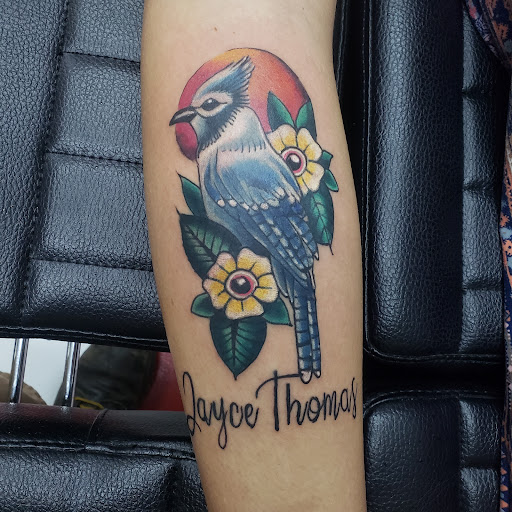 Explore the office tattoo ideas, creative tattoo ideas in Vinton, available at Cherry Bomb Tattoo and piercing