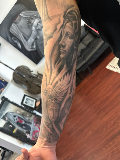 Explore rolling stones tattoo ideas, creative tattoo ideas in East Northport, available at Cow Harbor Tattoo and Art