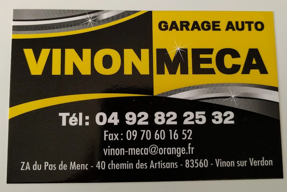 VINON MECA à Vinon-sur-Verdon (Var 83)