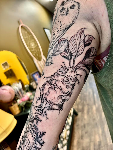 Explore pnw tattoo ideas, creative tattoo ideas in Batavia, available at The Pretty Pin-Up Tattoo Parlor