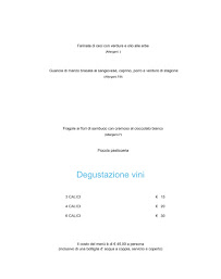 Menu / carte de Ristorante L’Infinito à Brisighella