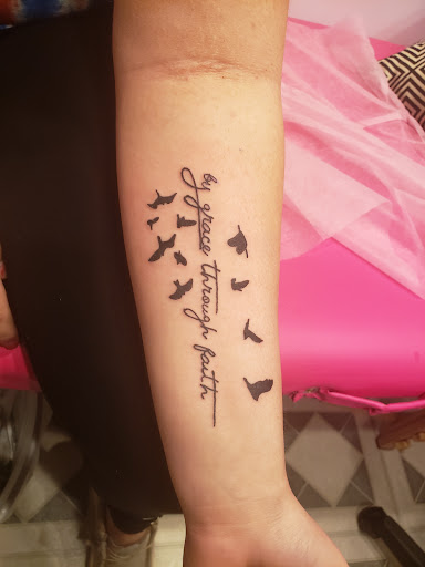 Explore shin tattoo ideas female, creative tattoo ideas in Davis, available at SIX GUN SOUND TATTOO