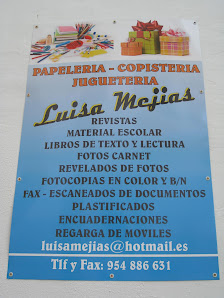 Papelería Luisa Mejías C. Santiago, 4a, 41390 Guadalcanal, Sevilla, España