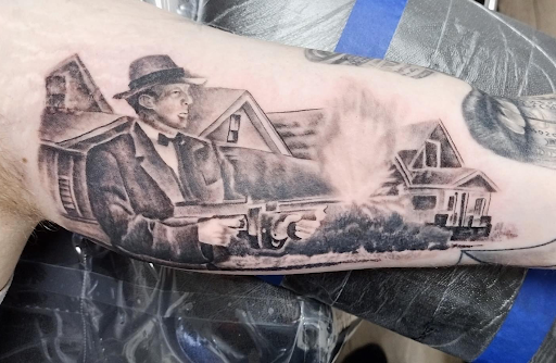 Explore baseball tattoo ideas, creative tattoo ideas in Springfield, available at Red Tip Tattoos