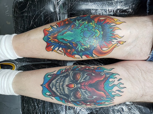 Explore feminine cross tattoo ideas, creative tattoo ideas in Terre Haute, available at Marcus Large Tattoo Studio