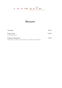 Rosmarin Restaurant à Bodman-Ludwigshafen menu