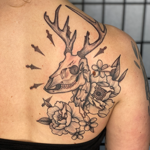 Explore praying mantis tattoo ideas, creative tattoo ideas in Savannah, available at tattoos by delan