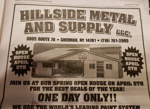 Hillside Metal in Sherman, New York