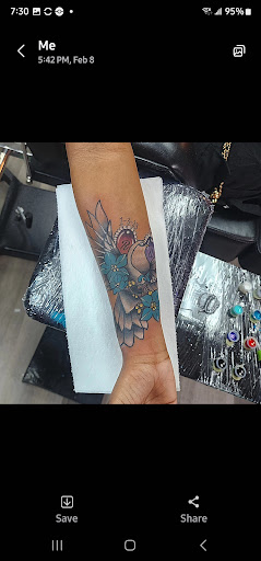 Explore elephant thigh tattoo ideas, creative tattoo ideas in Riverside, available at Darkstar Tattoo CA