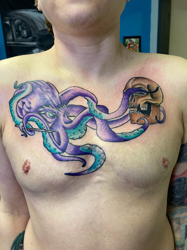 Explore men's clock tattoo ideas, creative tattoo ideas in Bullhead City, available at Smoke and Dagger Tattoo