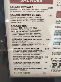 Tribeca Cap 3000 à Saint-Laurent-du-Var menu