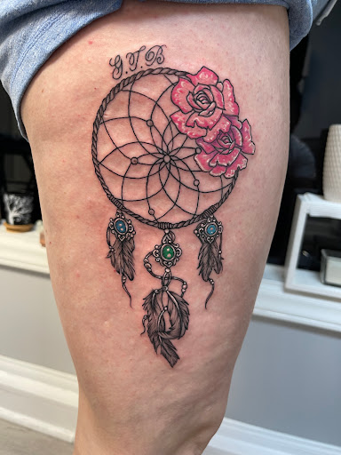 Explore upper sleeve tattoo ideas, creative tattoo ideas in Wake Forest, available at Revelation Ink Tattoo and Piercing