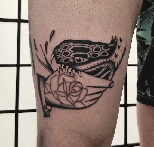 Explore simple cartoon tattoo ideas, creative tattoo ideas in San Marcos, available at Our Lady Tattoo Parlor