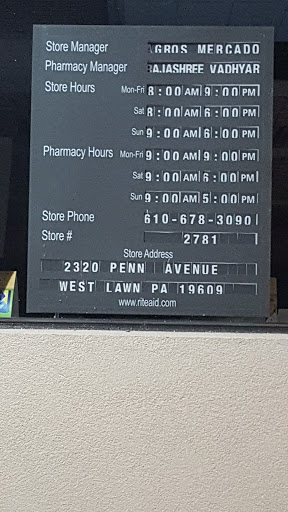 Pharmacy «Rite Aid», reviews and photos, 2320 Penn Ave, West Lawn, PA 19609, USA