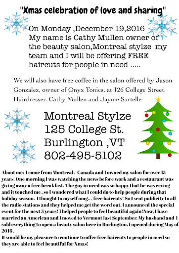 Hair Salon «Montreal Stylze Hair Salon», reviews and photos, 125 College St, Burlington, VT 05401, USA
