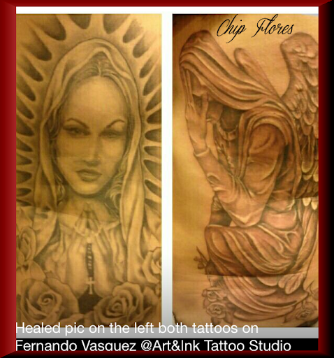 Explore side of neck tattoo ideas, creative tattoo ideas in Coachella, available at Art & Ink Tattoo Studio