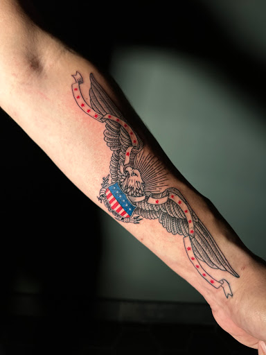 Explore tattoo designs for sailors leg tattoo ideas, creative tattoo ideas in Washington, available at Trilogy Atelier - DC Tattoo Shop Piercing Studio