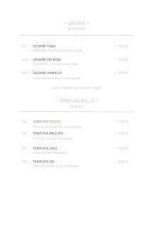 KAZUMI à Trier menu