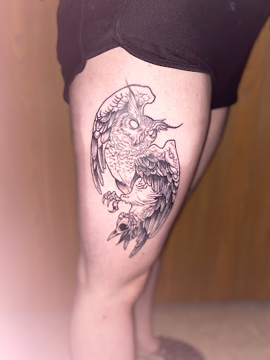Explore tattoo ideas for guys calf, creative tattoo ideas in Stevens Point, available at Against All Odds Tattoo