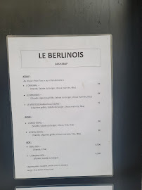 Le Berlinois - KEBAP à Paris carte