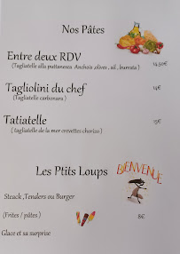 Le Nid de Mirabelle à Baudrémont menu