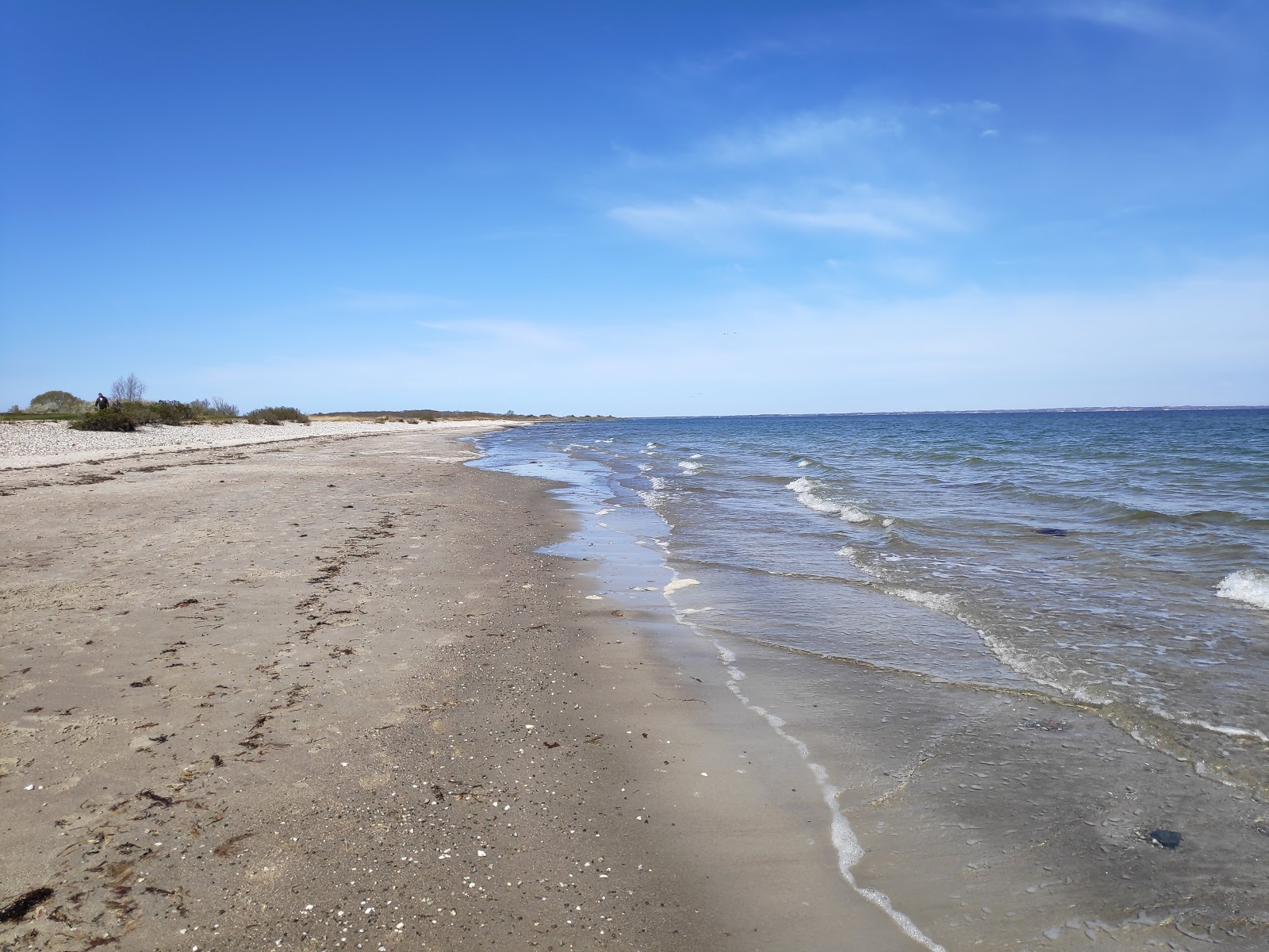 Foto di Strand Am Leuchtturm con una superficie del sabbia beige e ciottoli