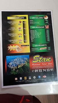 Stan Kebab à Le Cendre menu