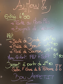 Menu / carte de Esta-minet (bar à chats et tea time) à Saint-Venant