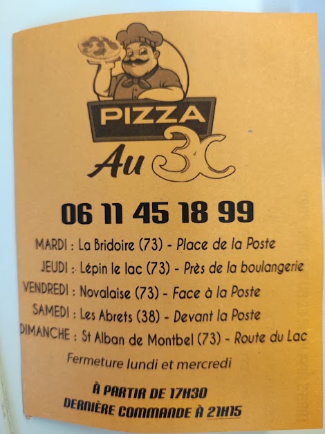 Pizza au 3 C à Saint-Alban-de-Montbel