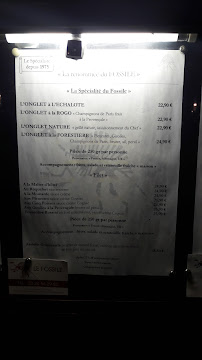 Restaurant Le Fossile Lille à Lille (le menu)