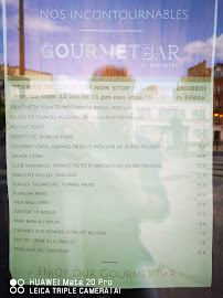 Gourmet Bar Restaurant by Novotel à Saint-Denis menu