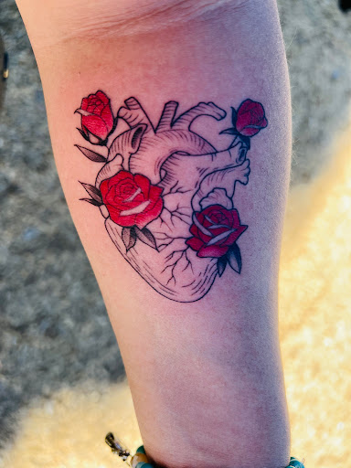 Explore skull rose tattoo ideas, creative tattoo ideas in Los Angeles, available at Mantle Tattoo