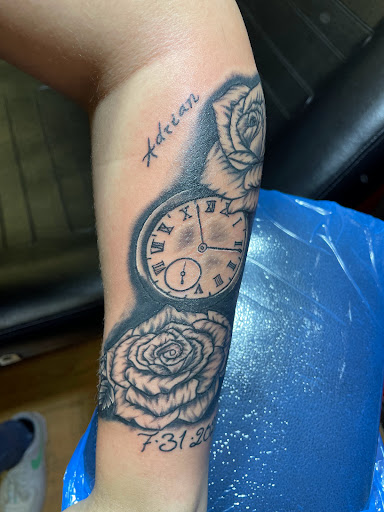 Explore cleavage tattoo ideas, creative tattoo ideas in Montrose, available at INK VIBES LLC