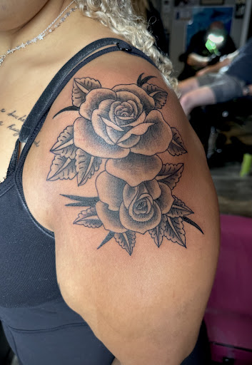Explore hip bone tattoo ideas, creative tattoo ideas in Amherst, available at Lovesick Tattoo NH