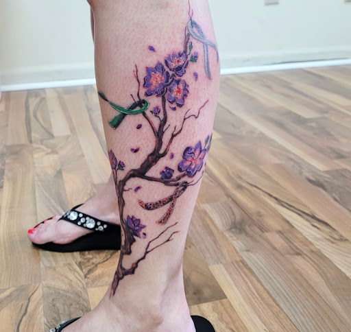 Explore lavender tattoo ideas, creative tattoo ideas in Kenosha, available at Kenosha Tattoo Company