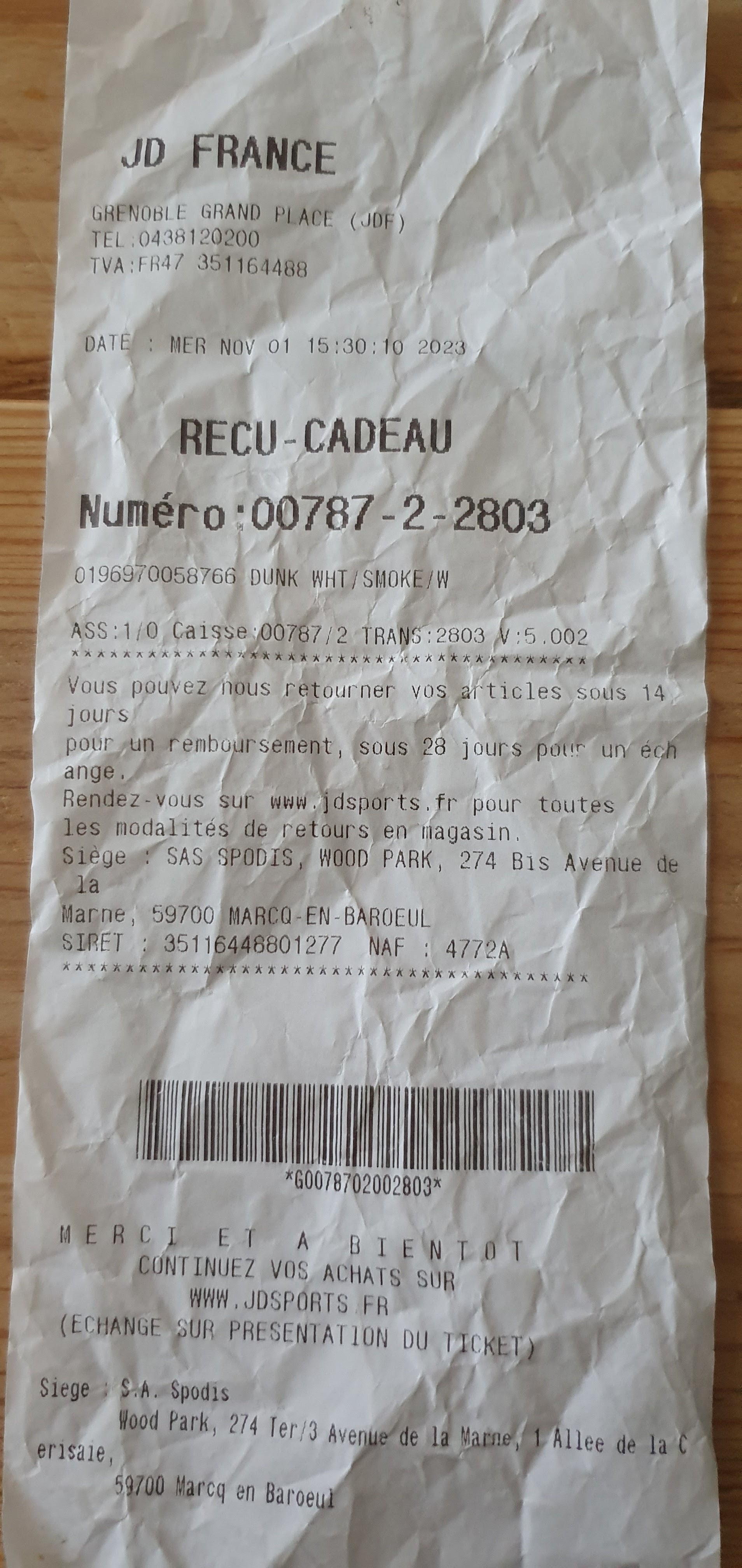 Photo n° 1 de l'avis de Jeremy.a fait le 10/11/2023 à 11:51