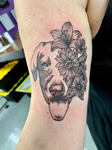 Explore skinny tattoo ideas, creative tattoo ideas in Goshen, available at Lady Luck Studio