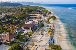 Gili Trawangan Monkey Beach'in fotoğrafı geniş bir kıyı şeridi ile birlikte