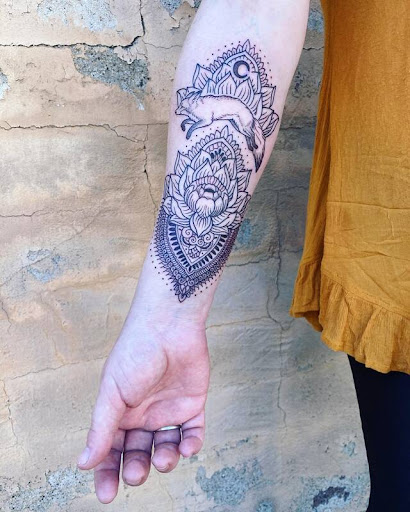 Explore soccer tattoo ideas, creative tattoo ideas in Carefree, available at Lucid Arts - Design & Tattoo