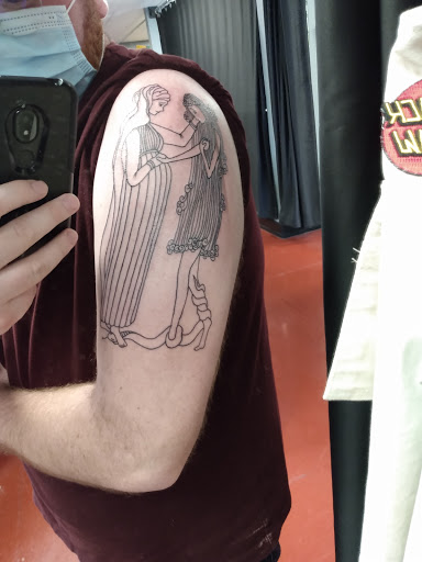 Explore viking ship tattoo ideas, creative tattoo ideas in Birmingham, available at Classic 13 Tattoo