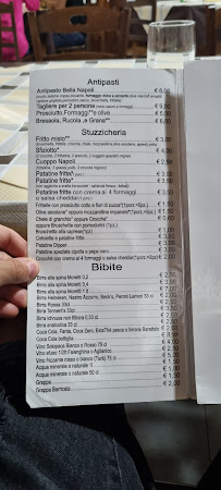 Menu du La Bella Napoli Di Maioriello Silvio à Bellona