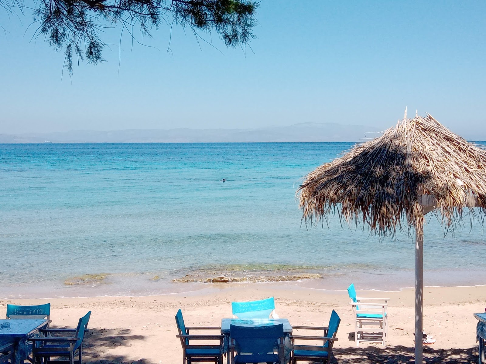 Foto von Paralia Vagia mit beiger sand Oberfläche