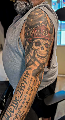 Explore tattoo name placement ideas, creative tattoo ideas in Navasota, available at Big Mikes Tattoos