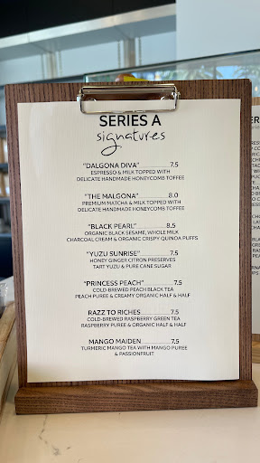 Signature drinks menu as of 8/8/23