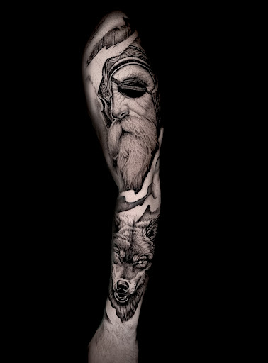 Explore tattoo fill ideas, creative tattoo ideas in Barre, available at Rock City Tattoo