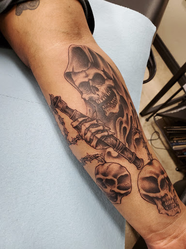 Explore tattoo ideas for young men, creative tattoo ideas in Bakersfield, available at CLASSIC STANDARD TATTOO CO.