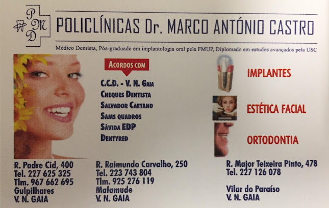 Policlínica Médica Dentária Dr. Marco A. Castro - Dentista
